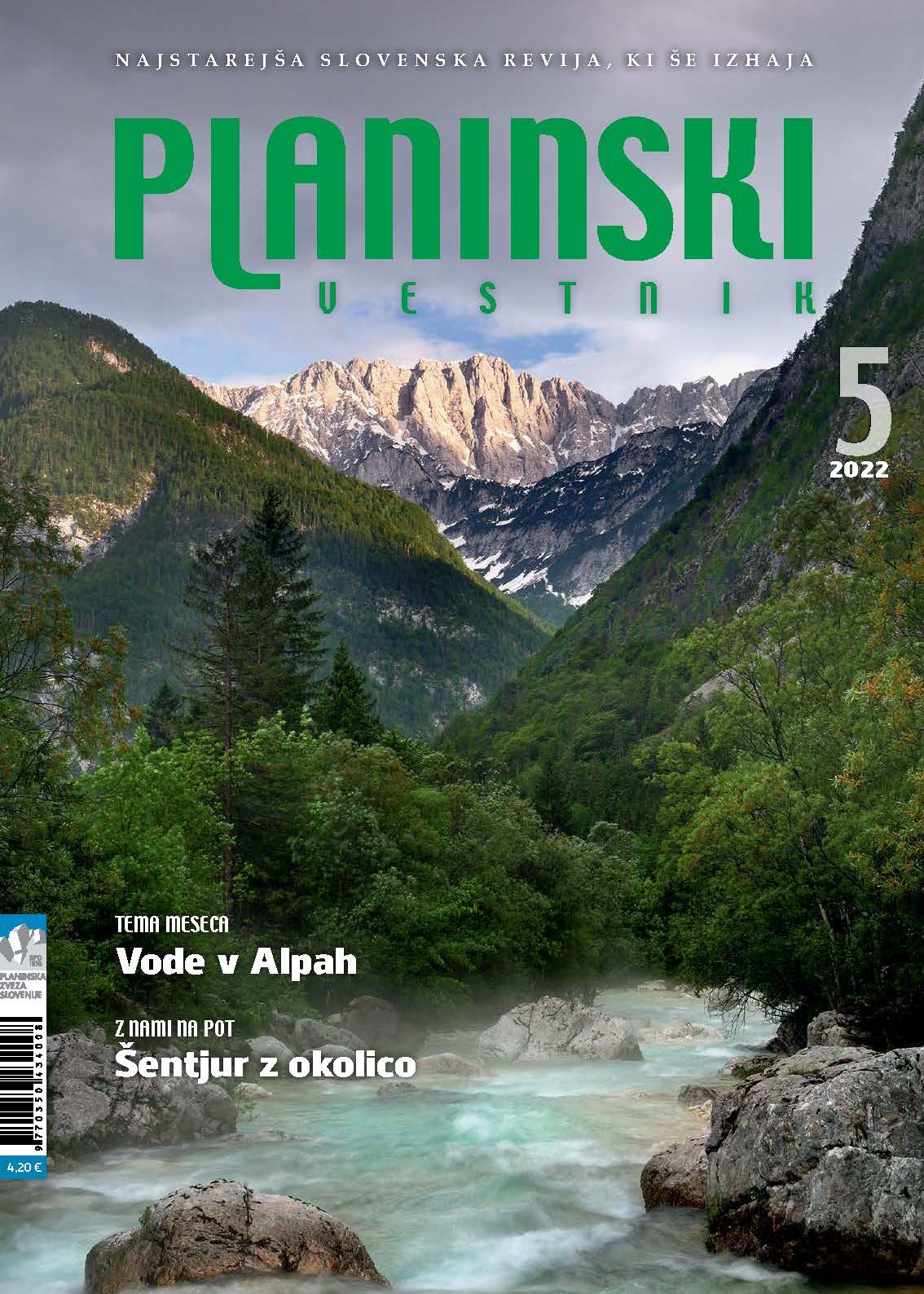 Majski Vestnik 2022 o vodah v Alpah