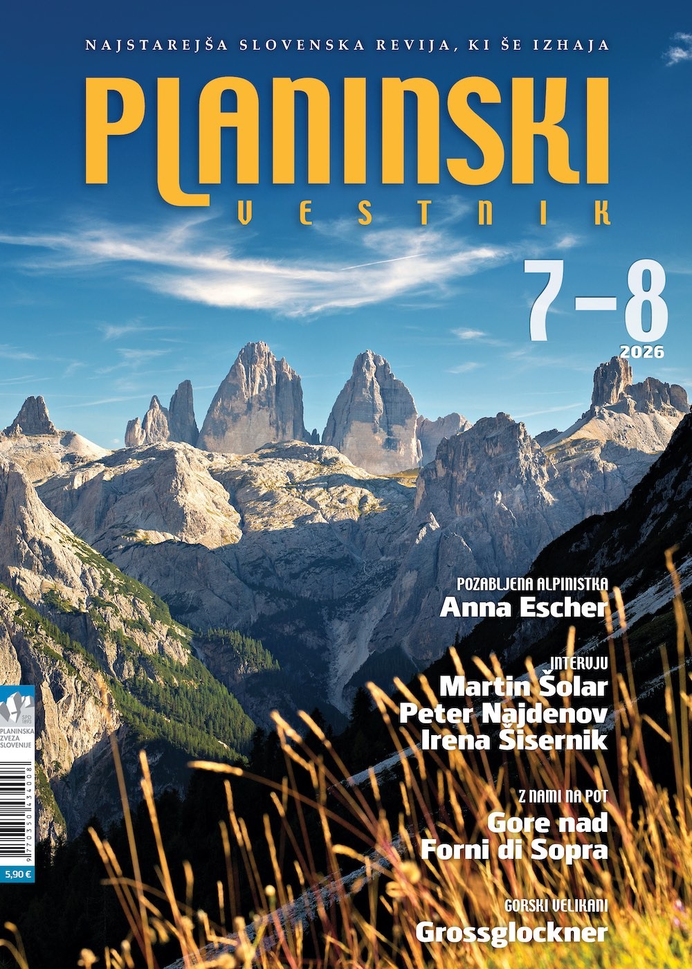 Poletna dvojna številka o pozabljeni alpinistki Anni Escher 